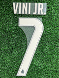 2026-2027 Real Madrid CF Vini Jr Away Name set and Number Champions League and Cup Avery Dennison