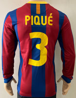 2010-2011 FC Barcelona Long Sleeve Home Shirt Piqué Barça B BNWT Size S