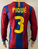 2010-2011 FC Barcelona Long Sleeve Home Shirt Piqué Barça B BNWT Size S