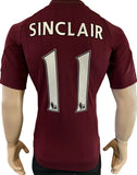 2012-2013 Manchester City Away Shirt Scott Sinclair Player Issue Kitroom EPL Premier League