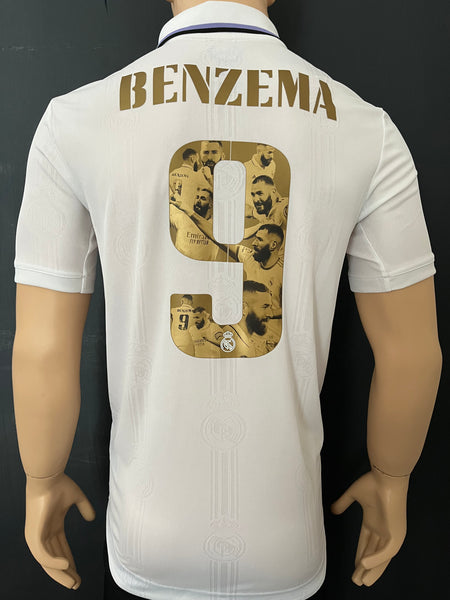 2022-2023 Real Madrid Player Issue Home Shirt Benzema Golden Ball Edition BNWT Multiple Sizes
