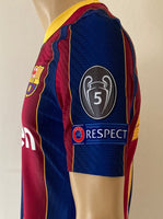 2020-2021 FC Barcelona Home Shirt Pedri UEFA Champions League Kitroom Player Issue Mint Condition Size M