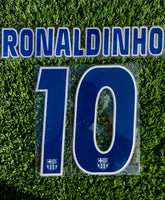 2005-2006 Ronaldinho 10 FC Barcelona Away Name set and Number Sipesa