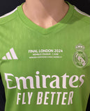 2024 Real Madrid Goal Keeper Home Shirt Final Wembley Champions League New BNWT Size L