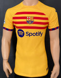 2022-2023 FC Barcelona Fourth Shirt Pablo Báez Gavira “Gavi” Player Issue Kitroom Senyera LaLiga Mint Size M (Fiited)