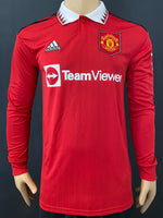 2022-2023 Adidas Manchester United Long Sleeve Home Shirt Aeroready