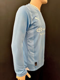 2023 2024 Manchester City Home Puma DryCell Haaland Long Sleeve Shirt
