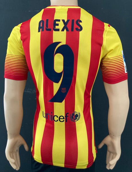 2013-2014 FC Barcelona Away Shirt Alexis Sanchez Player Issue Kitroom La Liga Mint Size M (Fitted)