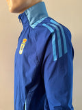 2024-2025 Real Oviedo Home Jacket Player Issue Kitroom with Cap Worn Size s (Oversized)