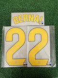 2025-2026 FC Barcelona Home Name Set and Number Marc Bernal Player Issue LaLiga Textprint Adult Size