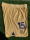 2022-2023 FC Barcelona Away Shorts Christensen 15 Kitroom Player Issue La Liga Pre Owned Size L