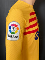 2022-2023 FC Barcelona Long Sleeve Fourth Shirt Senyera Ferran Torres La Liga Kitroom Player Issue Mint Condition Size M