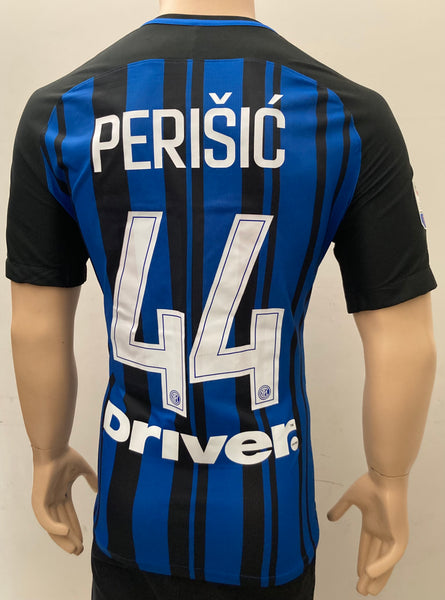 2017-2018 Inter Milano Home Shirt Ivan Perisic Player Issue Kitroom Lega Calcio Mint Size L (Fitted)