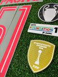 2025-2026 Paris Saint Germain Name Set, Number, Star and Patches Kit Fourth Willian Pacho Champions League MonBlason