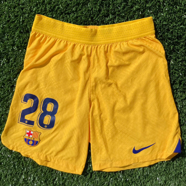 2022 - 2023 Balde Barcelona Fourth Authentic Shorts Senyera Player Issue Size M, Very Good Condition