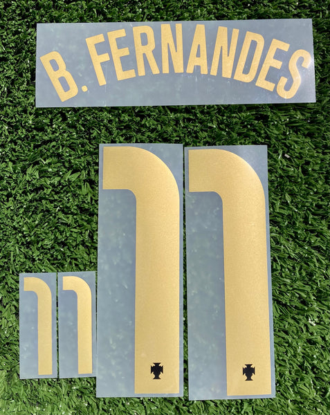 2020 - 2021 National Team Portugal Set Name B. Fernandes Home Kit Player Issue SportingiD