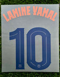 2025-2026 FC Barcelona Third Name Set and Number Lamine Yamal Player Issue Champions and Cup Textprint Adult Size