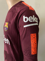 2017-2018 FC Barcelona Long Sleeve Third Shirt Dembélé La Liga Kitroom Player Issue Mint Condition Size M