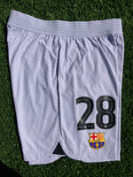 2022-2023 FC Barcelona Third kit Shorts Balde 28 Kitroom Player Issue Champions League and Cup version Pre Owned Size M