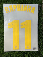 2025-2026 FC Barcelona Home Name Set and Number Raphael Díaz Raphinha Player Issue Champions and Cup Textprint Adult Size
