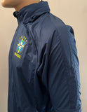 2020-2021 Brazil National Team Away Jacket All-Weather with Cap and Pockets Pre Owned Size M