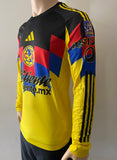 2025-2026 Club America Home Shirt Player Issue Authentic Alejandro Zendejas Dia Muertos Pac-Man Special Edition Liga MX Long Sleeve BNWT Size M