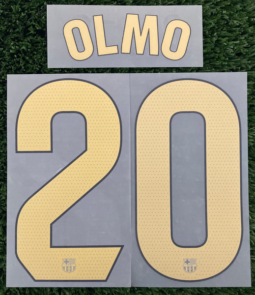 2024-2025 Dani Olmo 20 FC Barcelona Home Name Set and Number La Liga Player Issue TextPrint