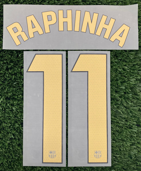 2024-2025 Raphinha 11 FC Barcelona Home Name Set and Number La Liga Player Issue TextPrint