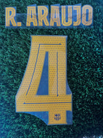 2021-2022 Araujo Barcelona Name Set and Number Third Player Issue Champions Europa League Avery Dennison