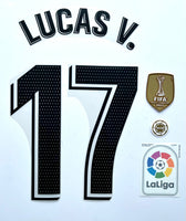 2022 2023 Avery Dennison Real Madrid Home / Away kit Lucas V. name set and badges Liga Champions and WCC2022 player issue kitroom