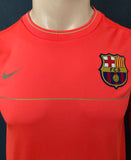 2008-2009 FC Barcelona Sleeveless Training Shirt Treble Pre Owned Size L