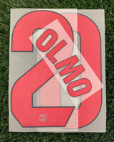 2024-2025 Dani Olmo 20 FC Barcelona Away Name Set and Number La Liga Player Issue TextPrint