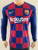 2019 - 2020 Barcelona FC Shirt Home Griezmann La Liga Player Issue Kitroom Long Sleeve (M)