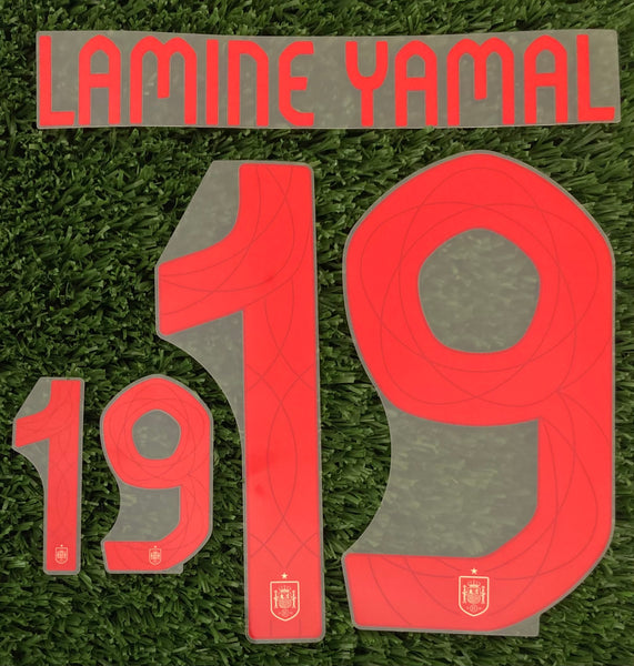 2024-2025 Lamine Yamal Spain Name Set and Number Player Issue Avery Dennison