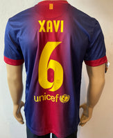 2012-2013 FC Barcelona Home Shirt Xavi LFP BNWT Size M