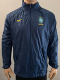 2020-2021 Brazil National Team Away Jacket All-Weather with Cap and Pockets Pre Owned Size M