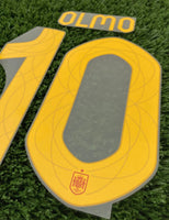 2024-2025 Dani Olmo Spain Home Name Set Avery Dennison Euro Winners