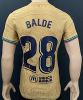 2022-2023 FC Barcelona Away Shirt Alejandro Balde La Liga Kitroom Player Issue Mint Condition Size M