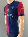 2024-2025 FC Barcelona Home Shirt Lewandowski 125th Anniversary Player Issue Kitroom Mint Size L