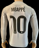 2025-2026 Real Madrid CF Home Shirt Kylian Mbappe Player Issue Authentic Long Sleeve Champions New BNWT Size S