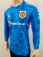 2022 - 2023 Manchester United Goalkeeper Shirt De Gea Premier League Farewell Long Three Quarter BNWT Multiple Sizes