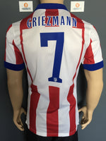 2014 2015 Atlético Madrid Home Shirt Griezmann 7 Kitroom Player Issue Size M