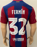 2023-2024 FC Barcelona Home Shirt Fermin López Player Issue Authentic Champions League New BNWT Multiple Sizes