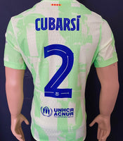 2024-2025 FC Barcelona Third Shirt Pau Cubarsí Champions League Kitroom Player Issue BNWOT Size L fitted