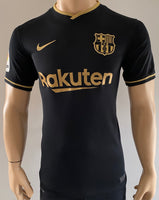 2020-2021 FC Barcelona Away Shirt Pedri La Liga Version Pre Owned Size S