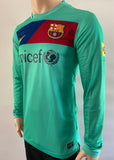 Jersey Barcelona David Villa Liga 2010 2011 versión jugador utileria manga larga visitante nike DriFit Player Issue kitroom long sleeve away