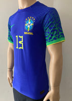 2022-2023 Brazil Away Shirt Dani Alves Player Issue New BNWT Size M