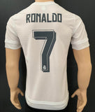 2015-2016 Real Madrid Home Shirt Ronaldo La Liga Pre Owned Size S