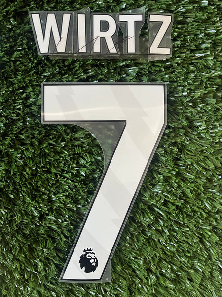 2025-2026 Liverpool Home and Third Name Set and Number Florian Wirtz English Premier League Avery Dennison