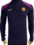 2025-2026 FC Barcelona Home Drill Top Training Player Issue Kitroom Navy Blue Size S